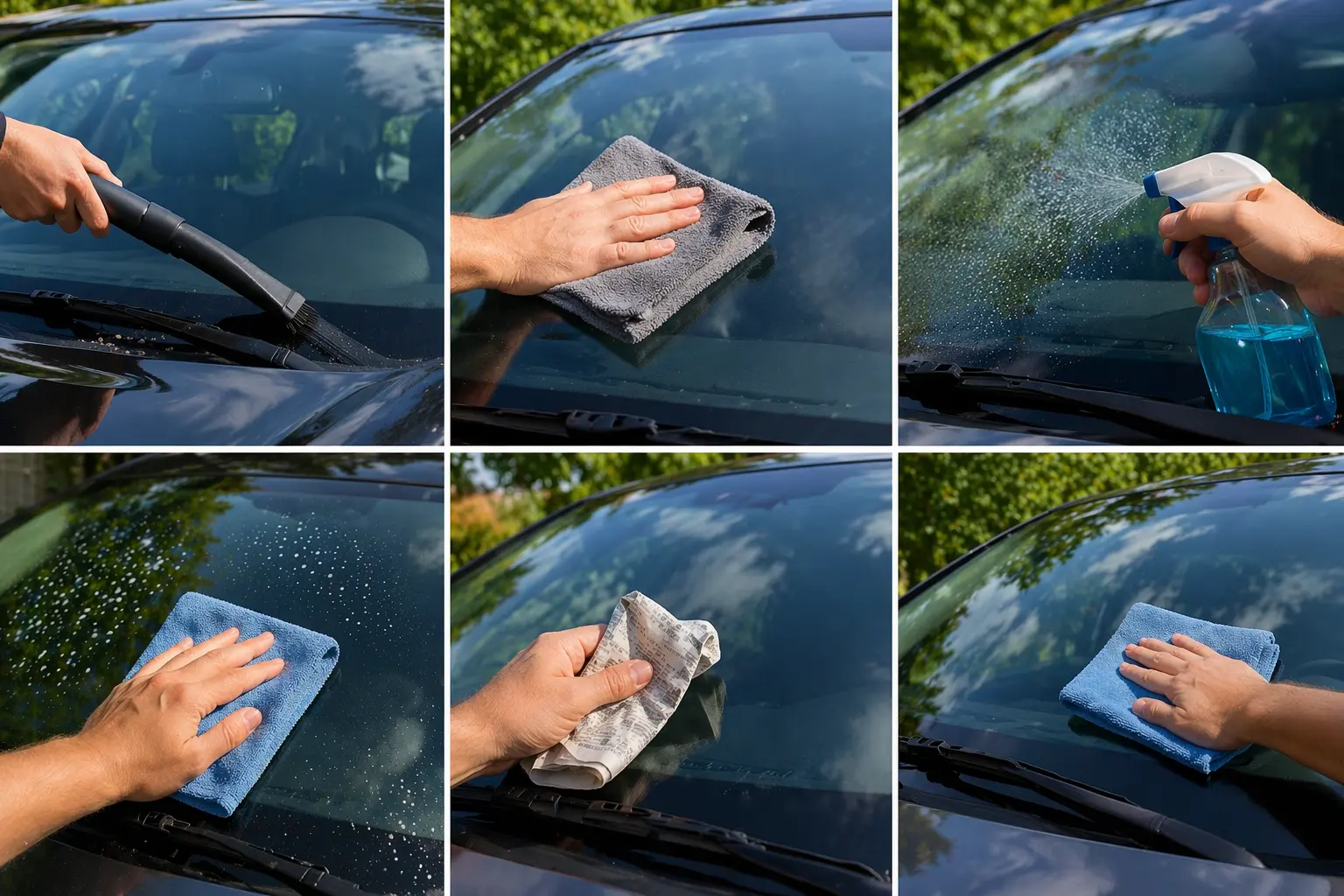 How to clean a car windscreen inside and out