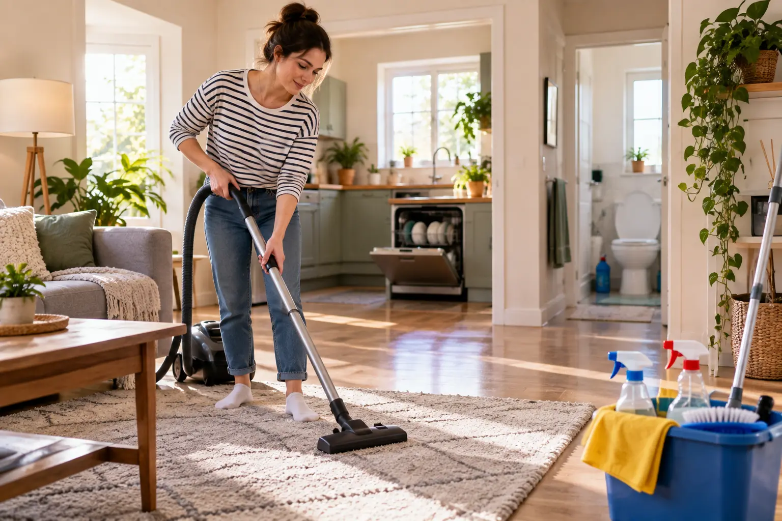 In what order should you clean your house